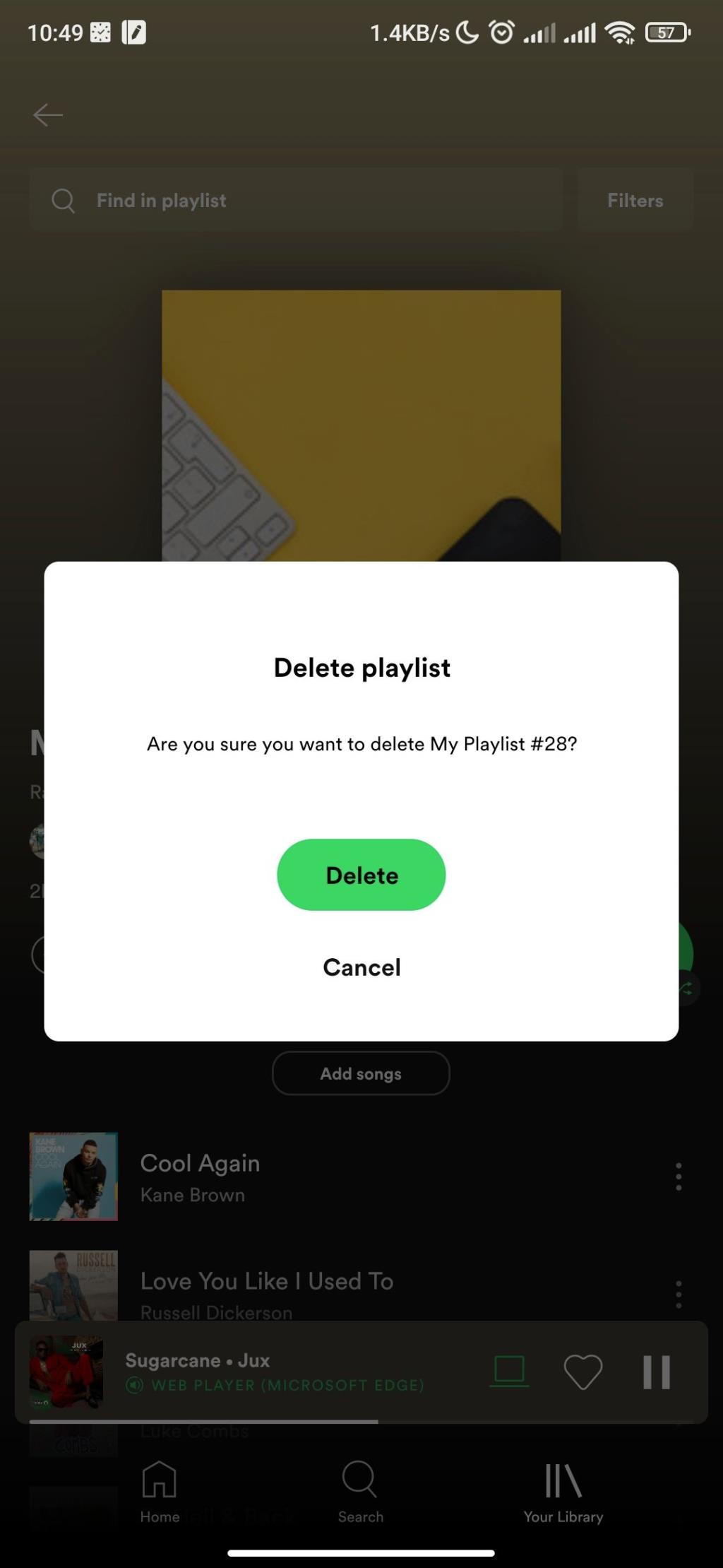 Ako odstrániť zoznam skladieb na Spotify