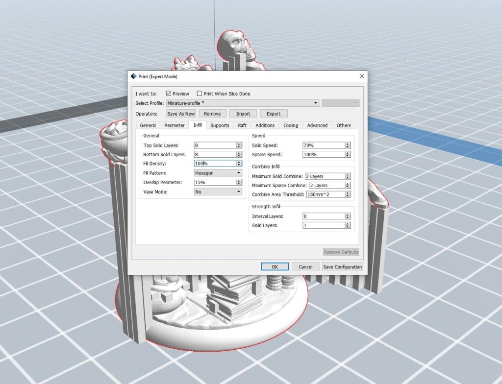 Navrhovanie a 3D tlač vašich vlastných stolových miniatúr pomocou tlačiarne FDM