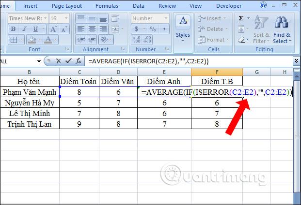 Az AVERAGE függvény használata Excelben