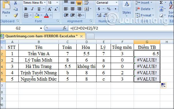 IFERROR függvény Excelben, képlet és használat