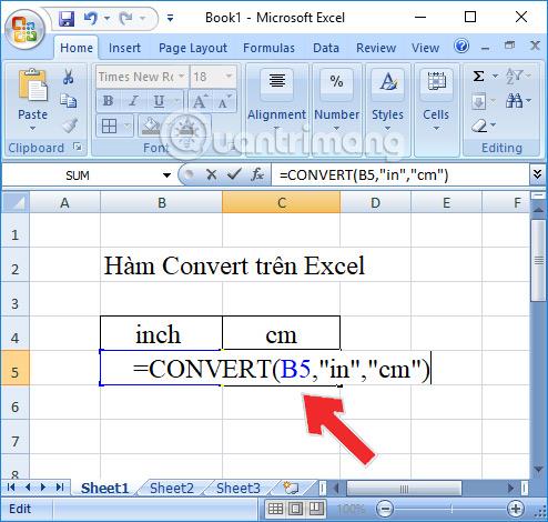 A konvertálás funkció használata az Excelben