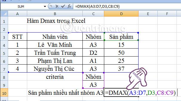 Útmutató a Dmax függvény használatához az Excelben