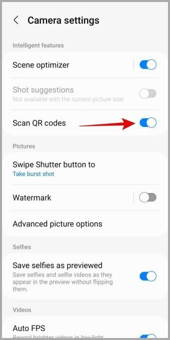 7 javítás a QR-kódot nem szkennelő kameraalkalmazáshoz a Samsung Galaxy telefonokon