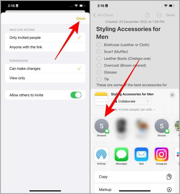 Ellenőrzőlisták készítése iPhone-on a Notes alkalmazás segítségével