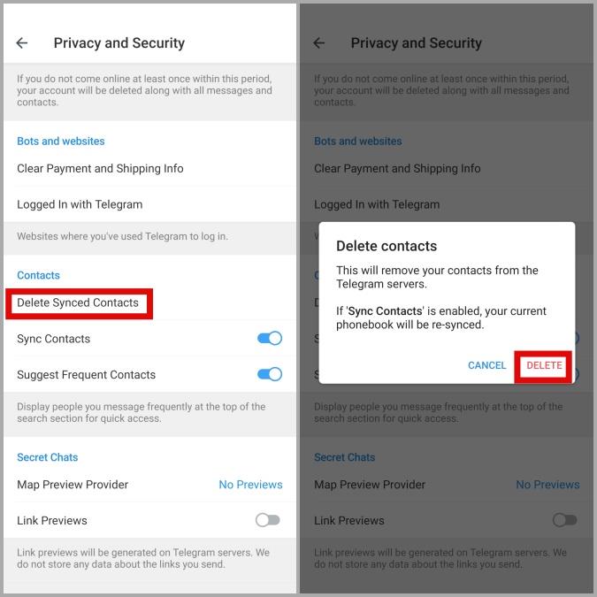 7 opráv pre telegram, ktorý nesynchronizuje kontakty na zariadeniach Android a iPhone