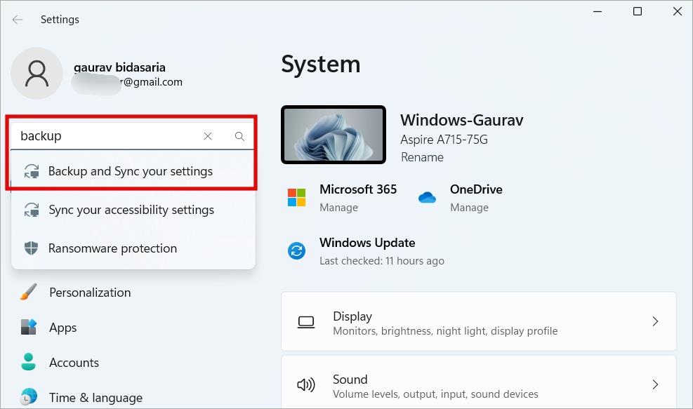 A Windows 11 biztonsági mentése a felhőbe az újratelepítés előtt