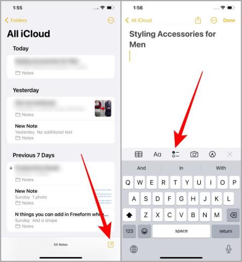 Ako vytvoriť kontrolné zoznamy na iPhone pomocou aplikácie Poznámky