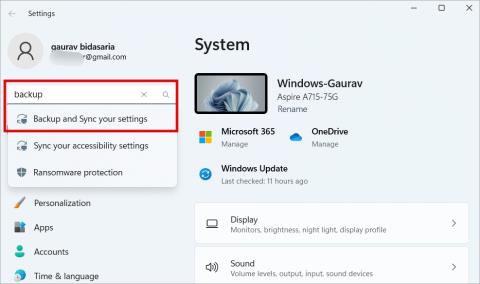 A Windows 11 biztonsági mentése a felhőbe az újratelepítés előtt