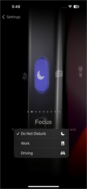 Az Action gomb beállítása és használata az iPhone készüléken