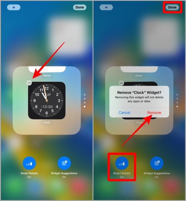 Widget-halmok létrehozása, szerkesztése és eltávolítása iPhone-on