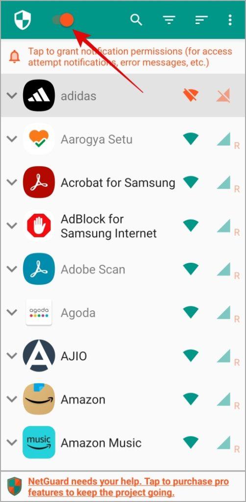 Ako vypnúť prístup k mobilným dátam alebo Wi-Fi pre určité aplikácie na telefóne Samsung Galaxy